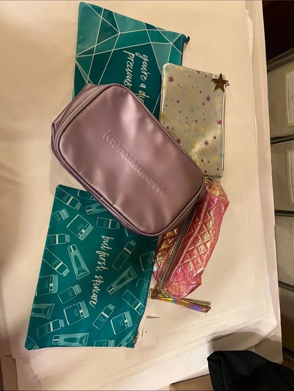 KEVIN.MURPHY Metallic Mauve Cosmetic Pouch